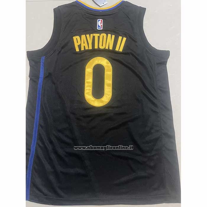 Maglia Golden State Warriors Gary Payton Ii No 0 Statement 2024-25 Nero